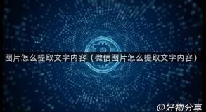 图片怎么提取文字内容（微信图片怎么提取文字内容）