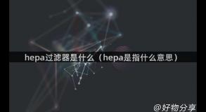 hepa过滤器是什么（hepa是指什么意思）