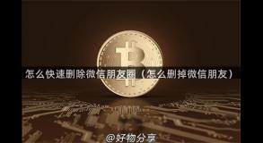 怎么快速删除微信朋友圈（怎么删掉微信朋友）