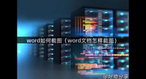 word如何截图（word文档怎样截图）