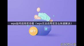 wps如何启用宏功能（wps无法启用宏怎么快速解决）