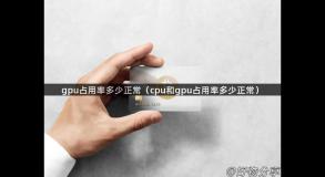 gpu占用率多少正常（cpu和gpu占用率多少正常）