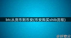 btc从货币到币安(币安购买shib流程)