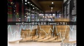 wps和excel有什么区别（word上下页）