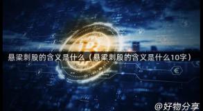 悬梁刺股的含义是什么（悬梁刺股的含义是什么10字）