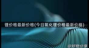 锂价格最新价格(今日氧化锂价格最新价格)