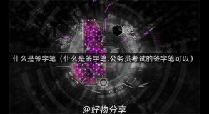 什么是签字笔（什么是签字笔,公务员考试的签字笔可以）