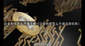 企业微信怎么开通注册（企业微信怎么开通注册权限）