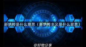 新纳粹是什么意思（新纳粹主义是什么意思）