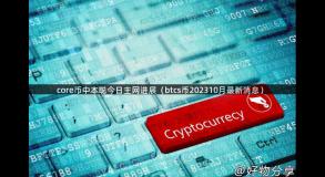 core币中本聪今日主网进展（btcs币202310月最新消息）