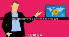 2022 比特币全年价格在 $30,000 到 $50,000 之间