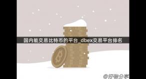 国内能交易比特币的平台_dbex交易平台排名