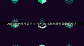 2016年比特币能挖几个亿,2016年比特币能挖几个人