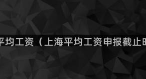 上海平均工资（上海平均工资申报截止时间）