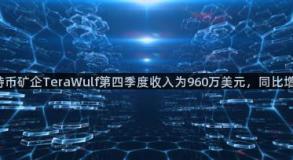 精选比特币矿企TeraWulf第四季度收入为960万美元，同比增长146%