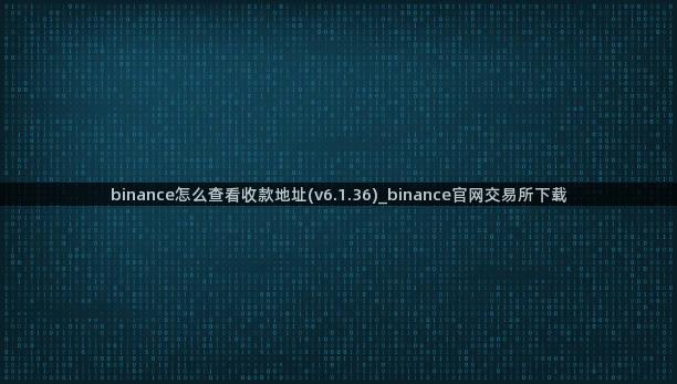 binance怎么查看收款地址(v6.1.36)_binance官网交易所下载