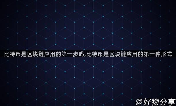 比特币是区块链应用的第一步吗,比特币是区块链应用的第一种形式