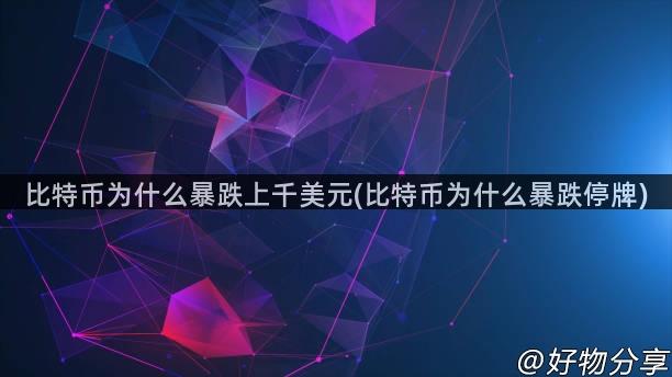 比特币为什么暴跌上千美元(比特币为什么暴跌停牌)