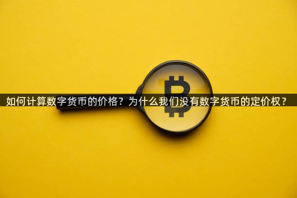 如何计算数字货币的价格？为什么我们没有数字货币的定价权？