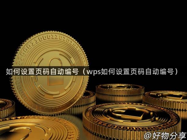 如何设置页码自动编号（wps如何设置页码自动编号）