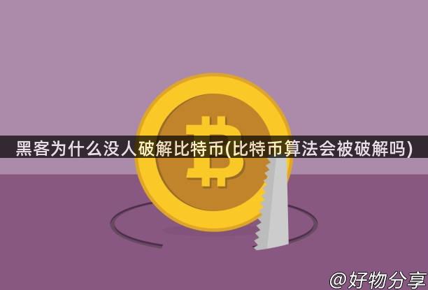 黑客为什么没人破解比特币(比特币算法会被破解吗)