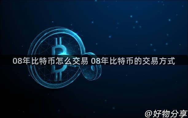 08年比特币怎么交易 08年比特币的交易方式