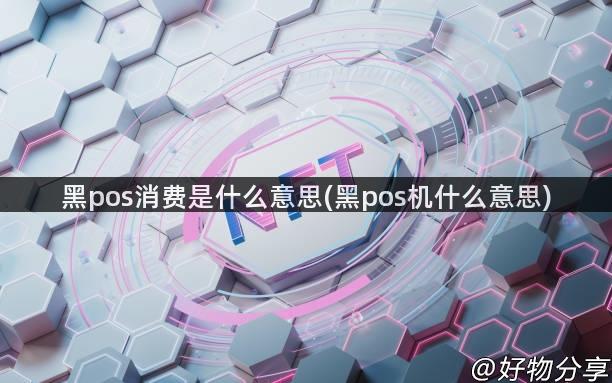 黑pos消费是什么意思(黑pos机什么意思)