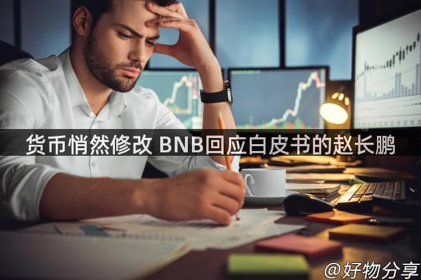 货币悄然修改 BNB回应白皮书的赵长鹏